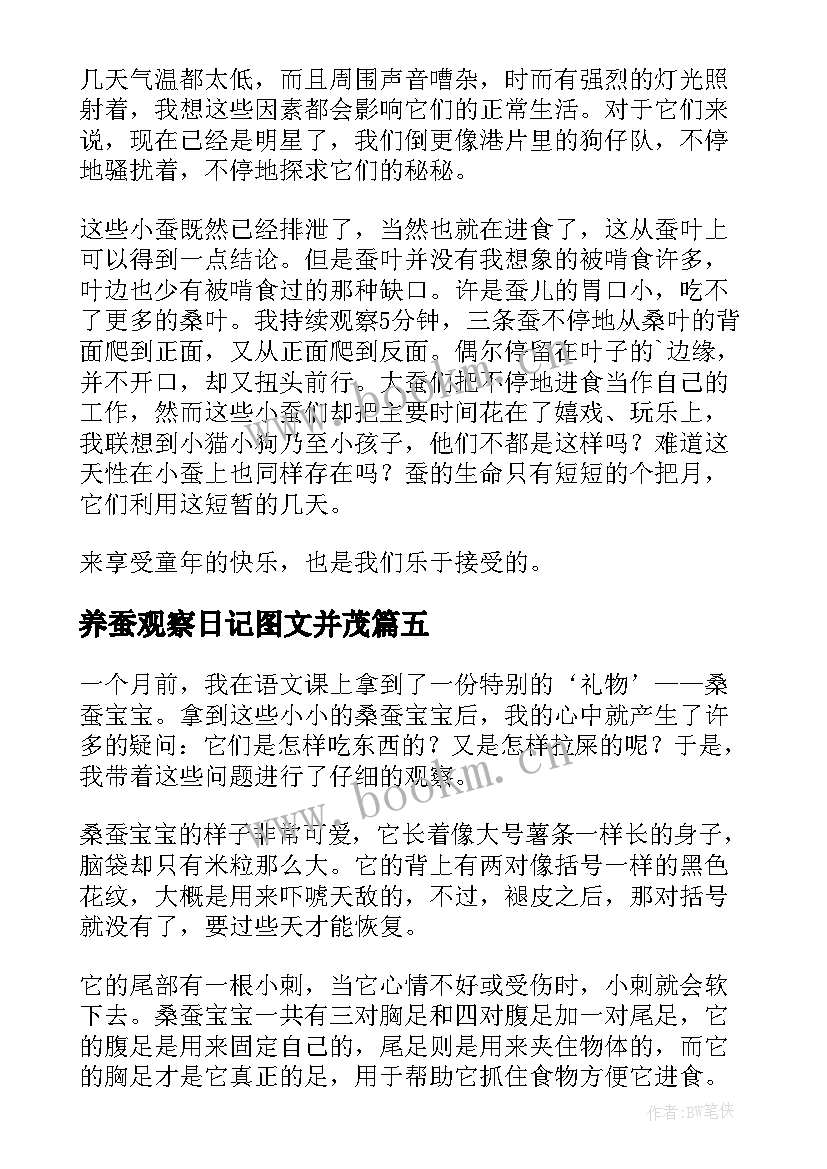 养蚕观察日记图文并茂(通用15篇)