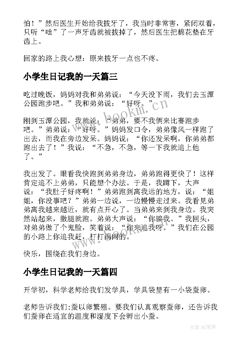 2023年小学生日记我的一天 小学生三年级日记三百字我的一天(大全6篇)