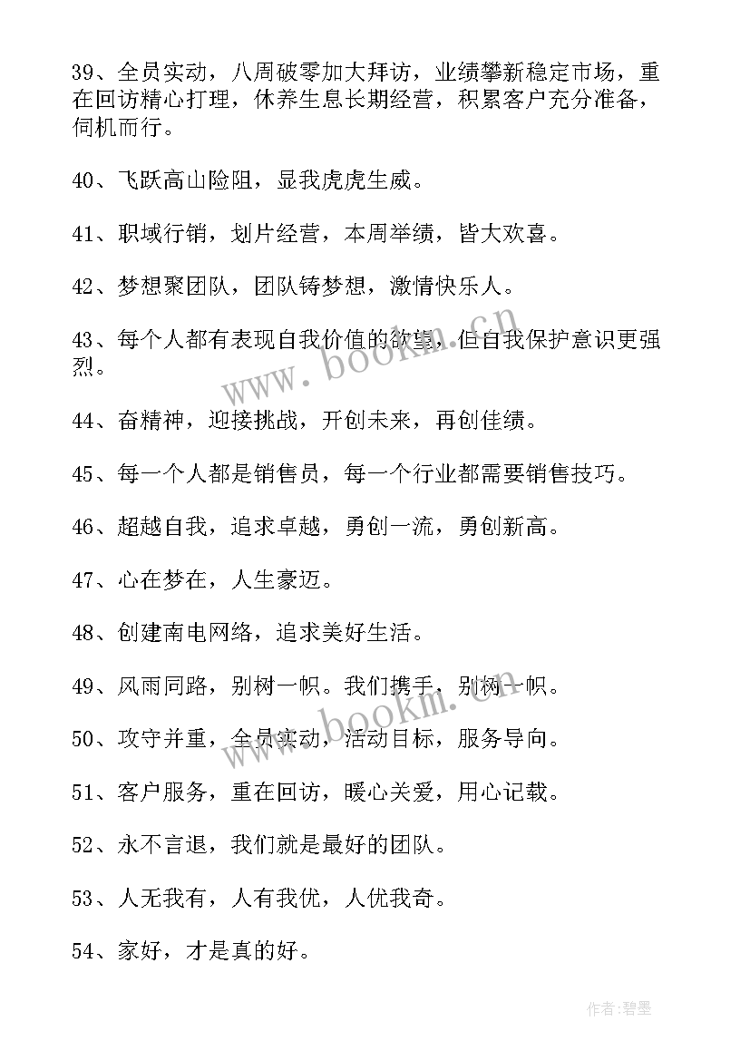 霸气的团队口号押韵 好听的团队队名霸气口号经典(精选8篇)