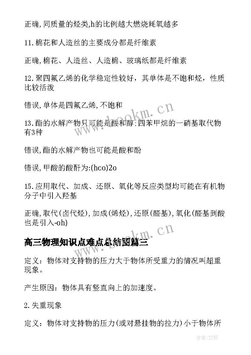 2023年高三物理知识点难点总结图 高二会考物理知识点难点归纳总结(通用8篇)