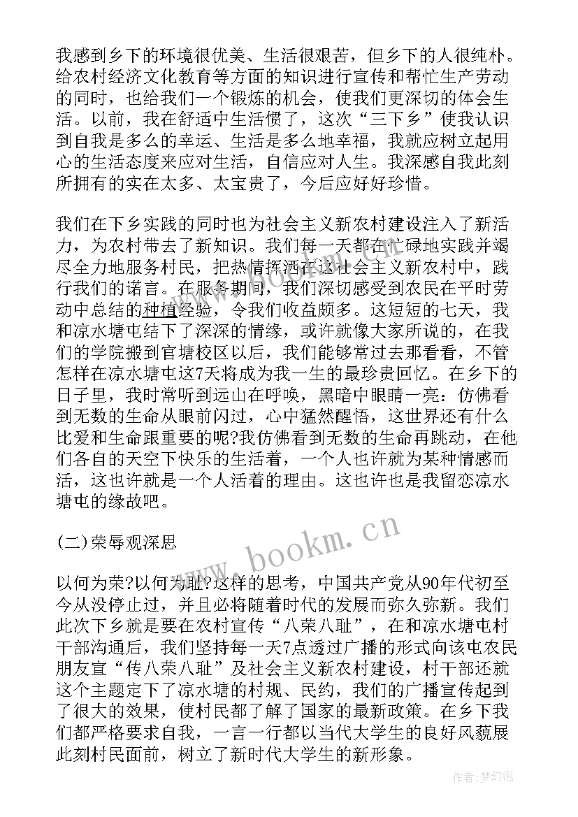 最新大学生暑假三下乡实践调查报告 暑假三下乡社会实践调查报告(模板8篇)