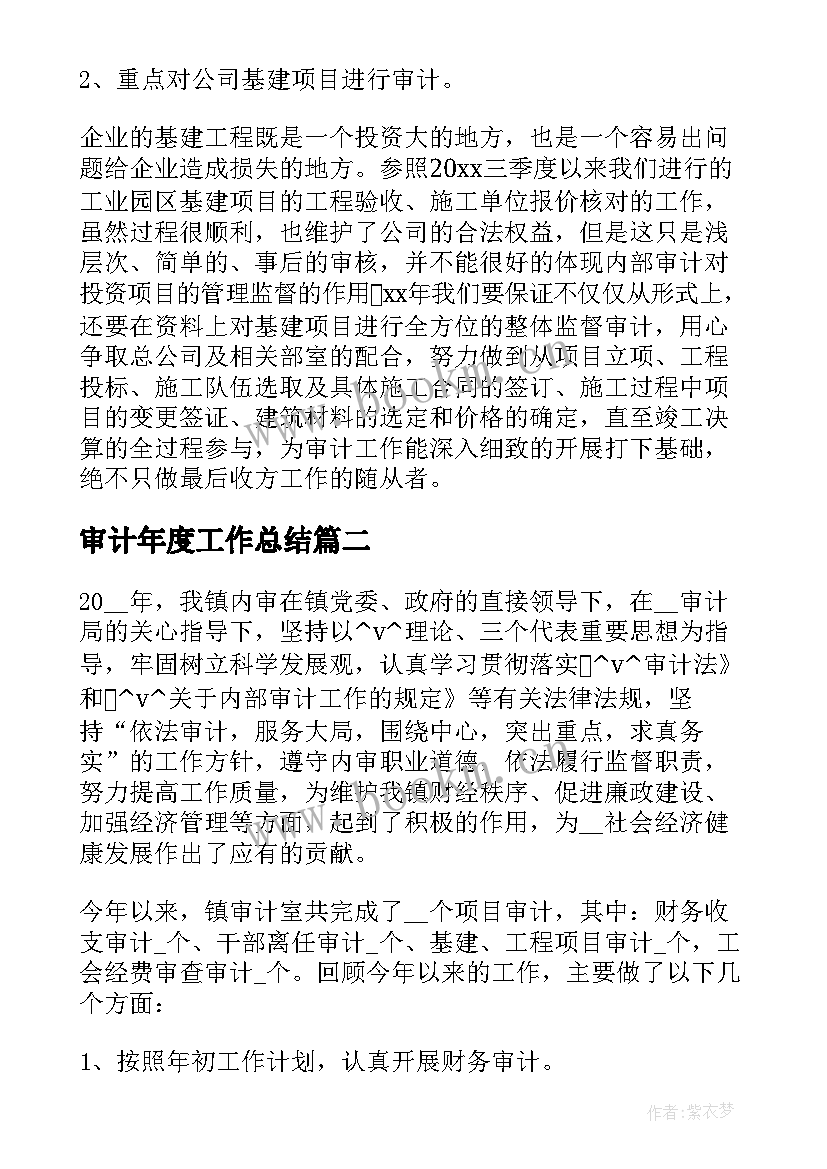 2023年审计年度工作总结(汇总12篇)