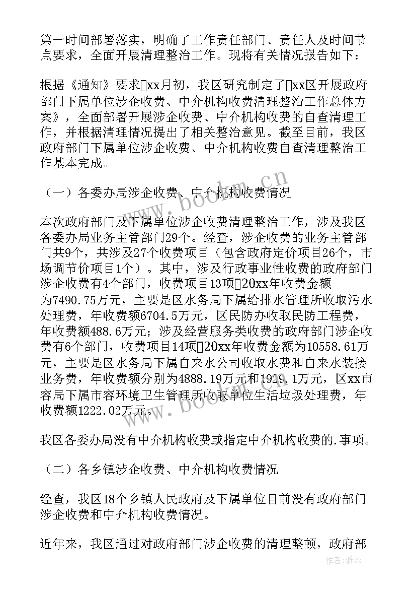 2023年工信局涉企违规收费专项检查自查报告 开展涉企违规收费专项整治自查报告(优质8篇)