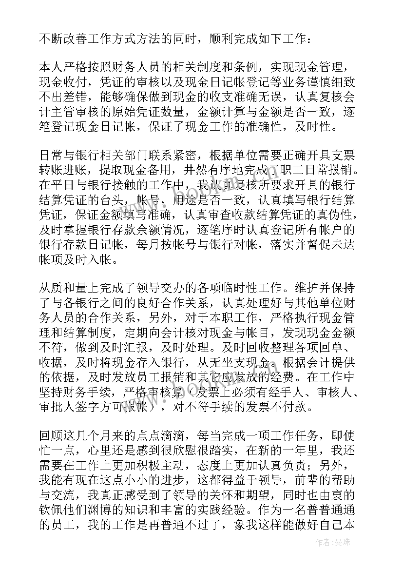 2023年出纳人员工作总结及工作计划 出纳人员工作总结(实用8篇)