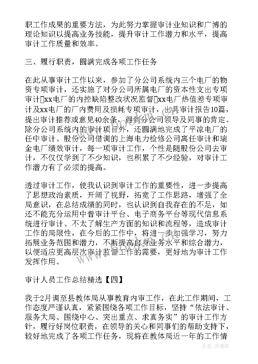 最新审计工作者个人年终总结(大全8篇)