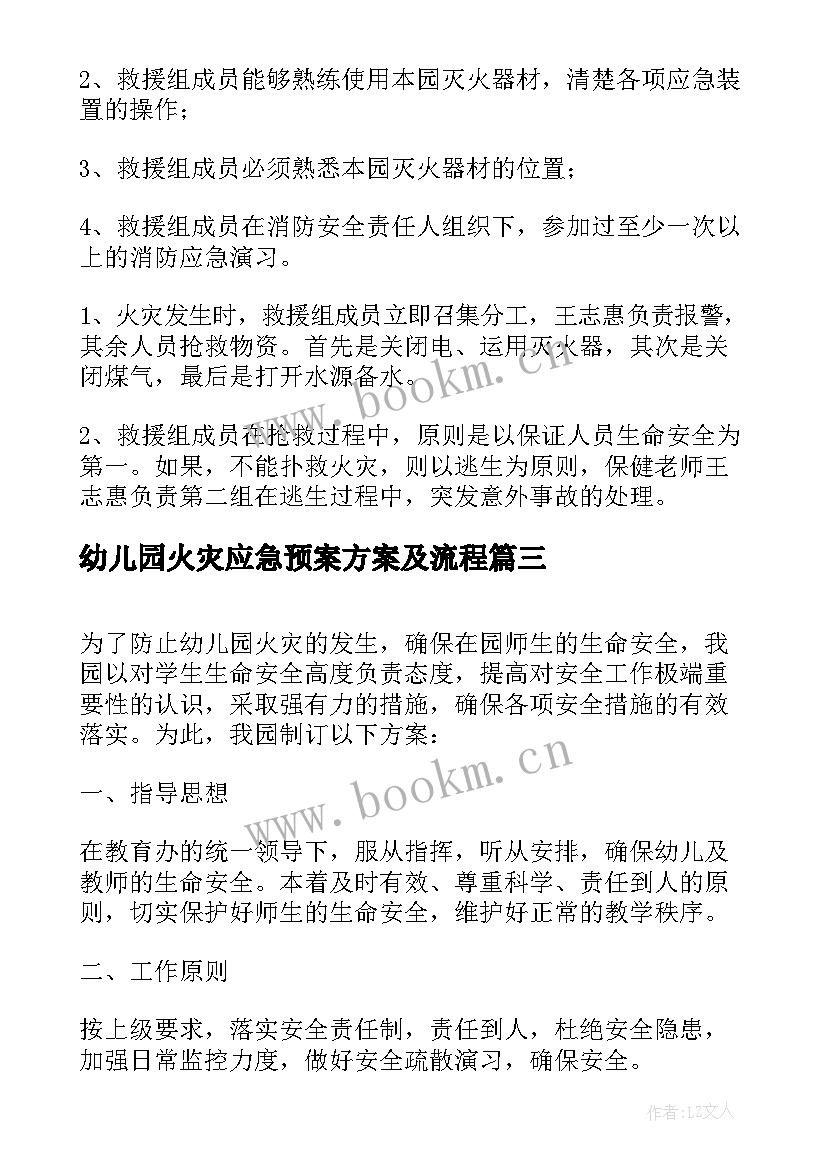 幼儿园火灾应急预案方案及流程 幼儿园火灾应急预案(优秀11篇)