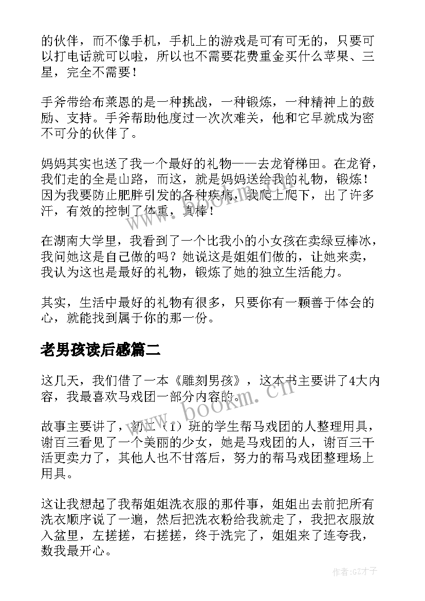 老男孩读后感 手斧男孩读后感(精选9篇)