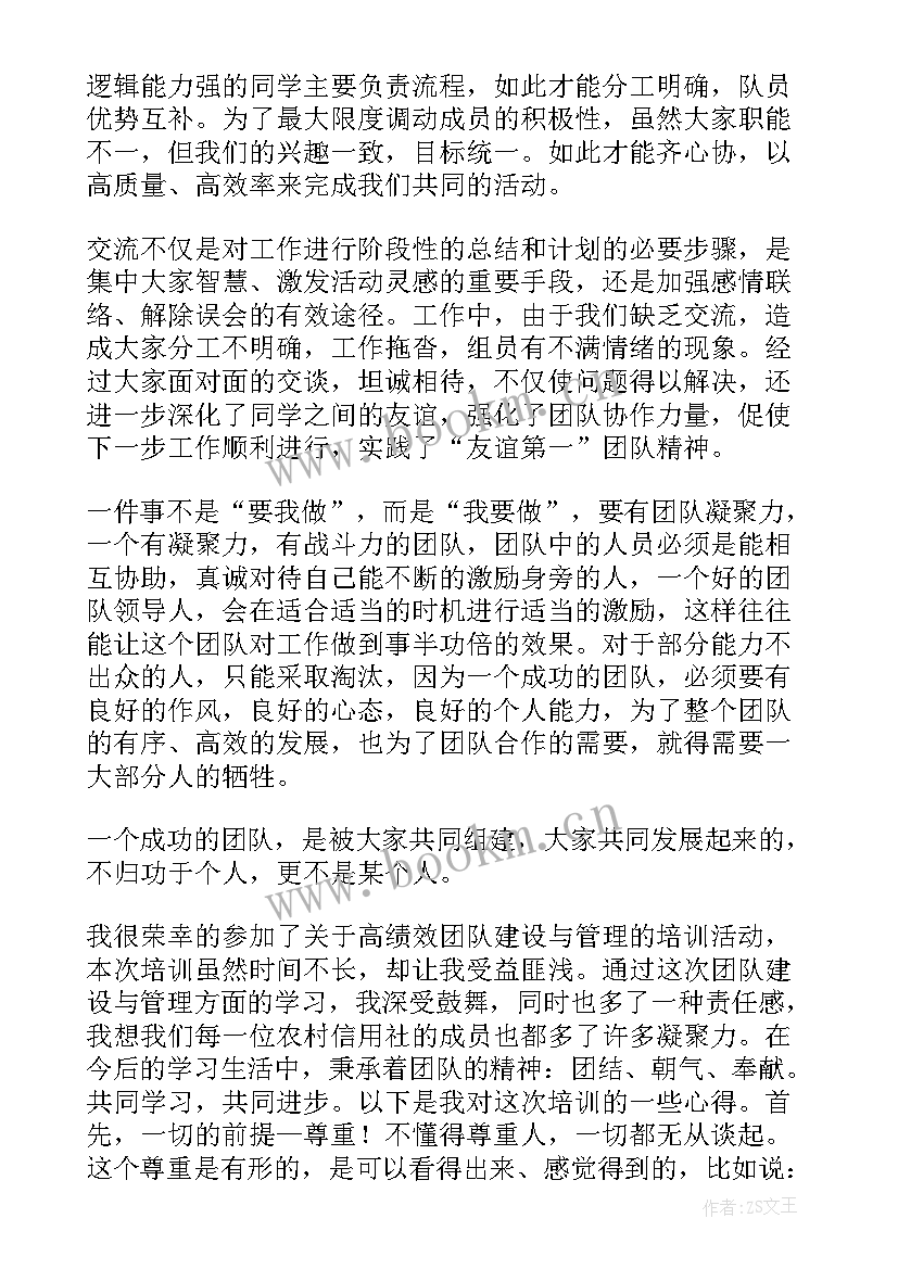 最新团队管理的心得体会(优质16篇)