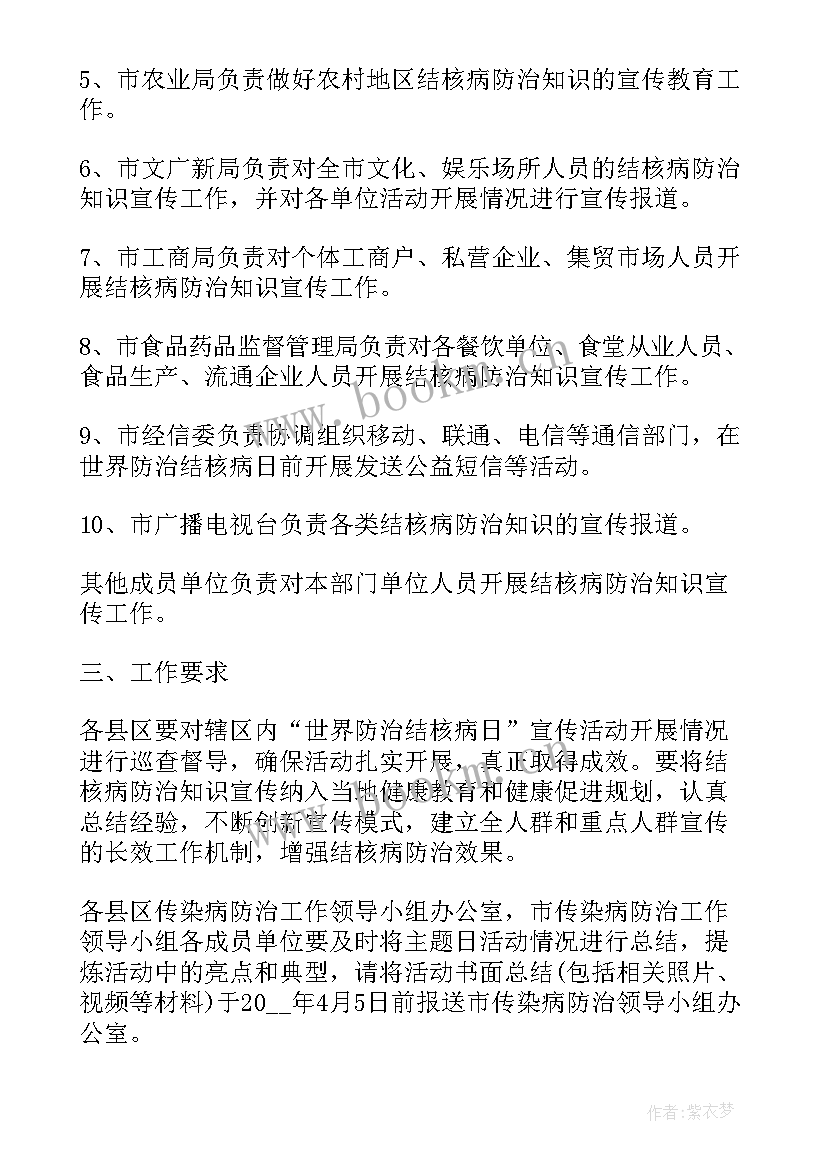 最新世界防治结核病日活动总结 世界防治结核病日活动宣传方案(优质18篇)