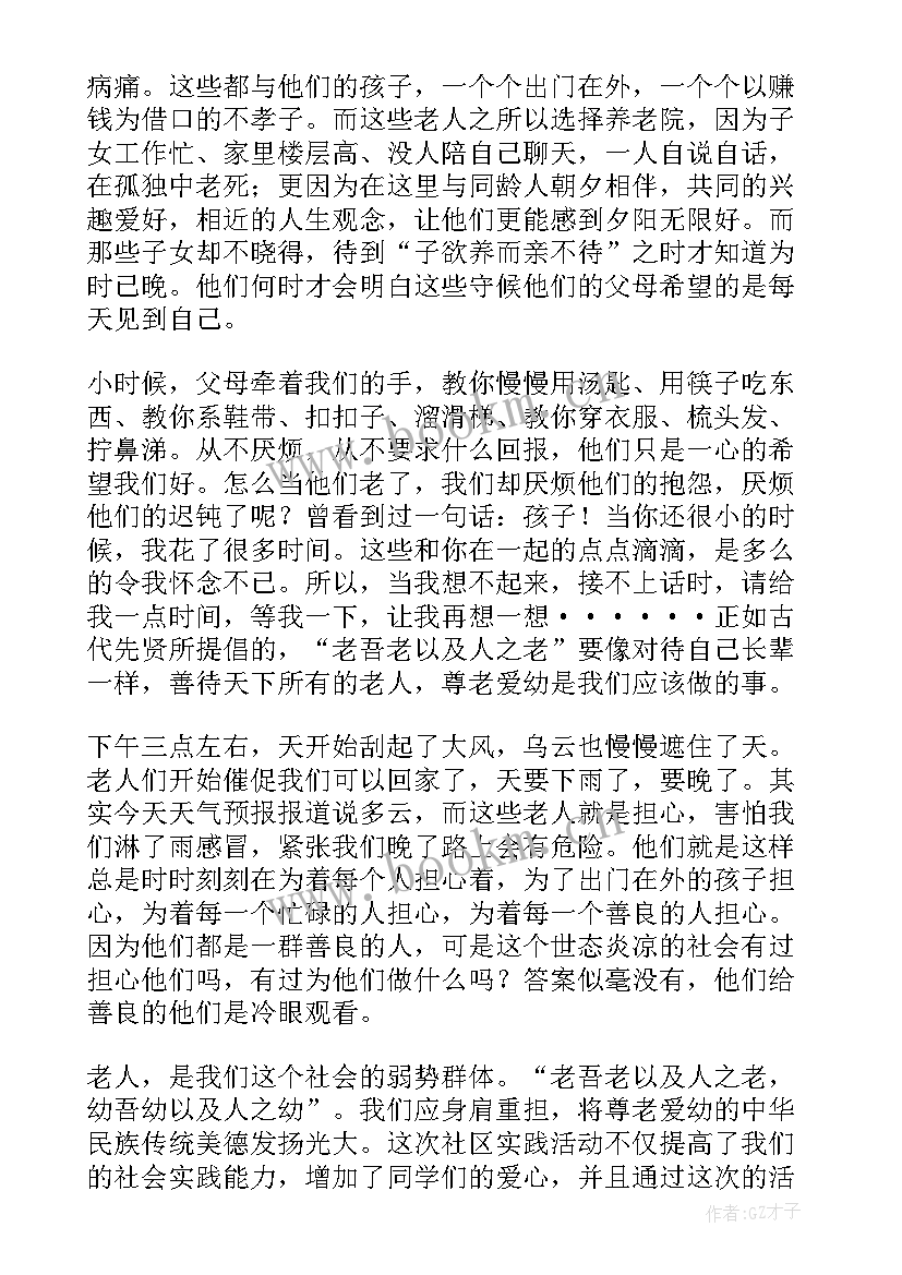 2023年敬老院社会实践心得体会(模板10篇)