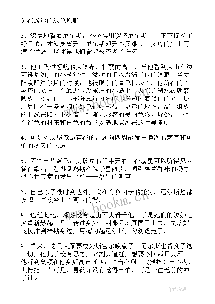 最新尼尔斯骑鹅旅行记尼尔斯骑鹅旅行记读后感 尼尔斯骑鹅旅行记读书笔记(汇总12篇)