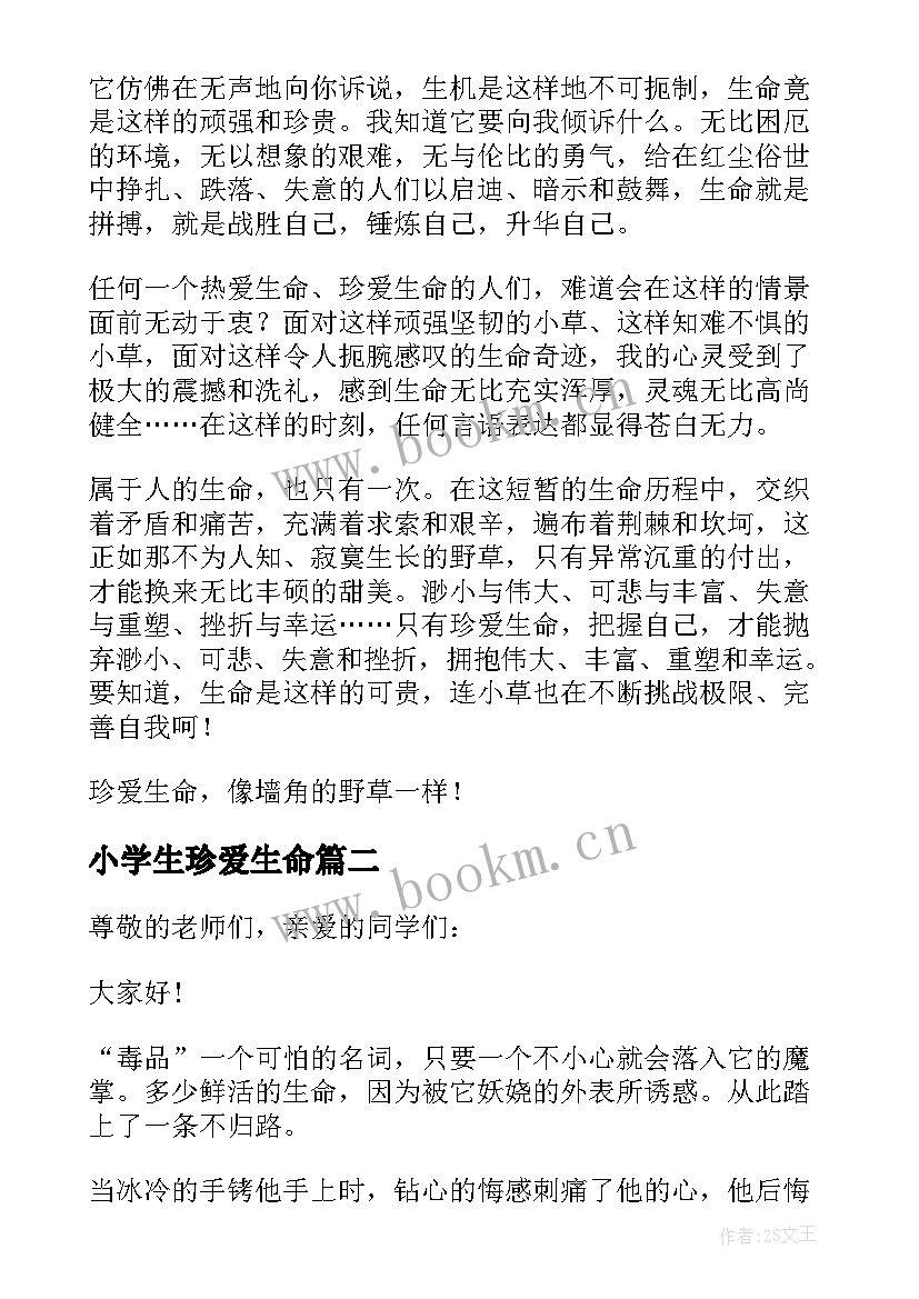 2023年小学生珍爱生命 小学生珍爱生命演讲稿(汇总11篇)