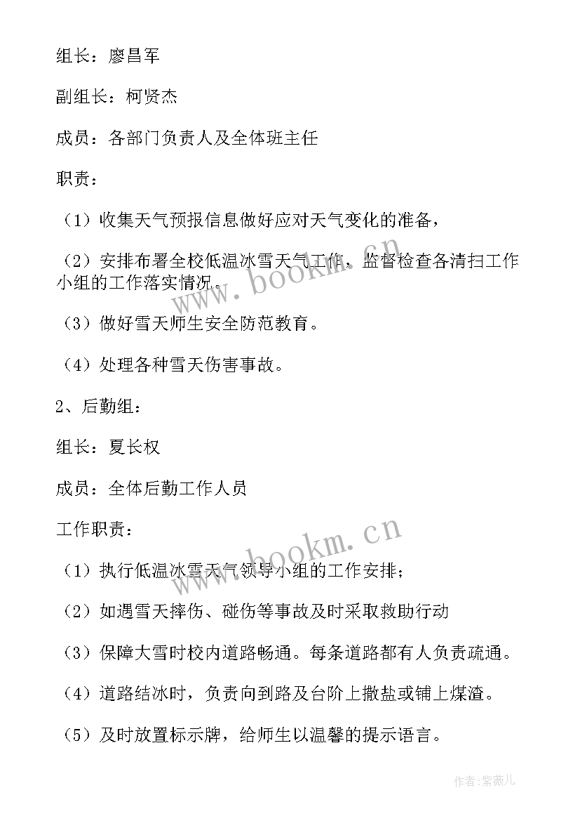 2023年雨雪冰冻灾害工作方案(模板13篇)