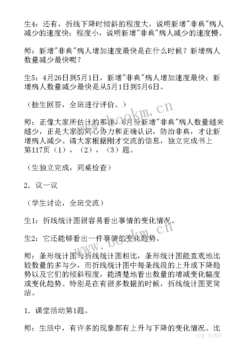 最新折线统计图数学教案设计(大全8篇)