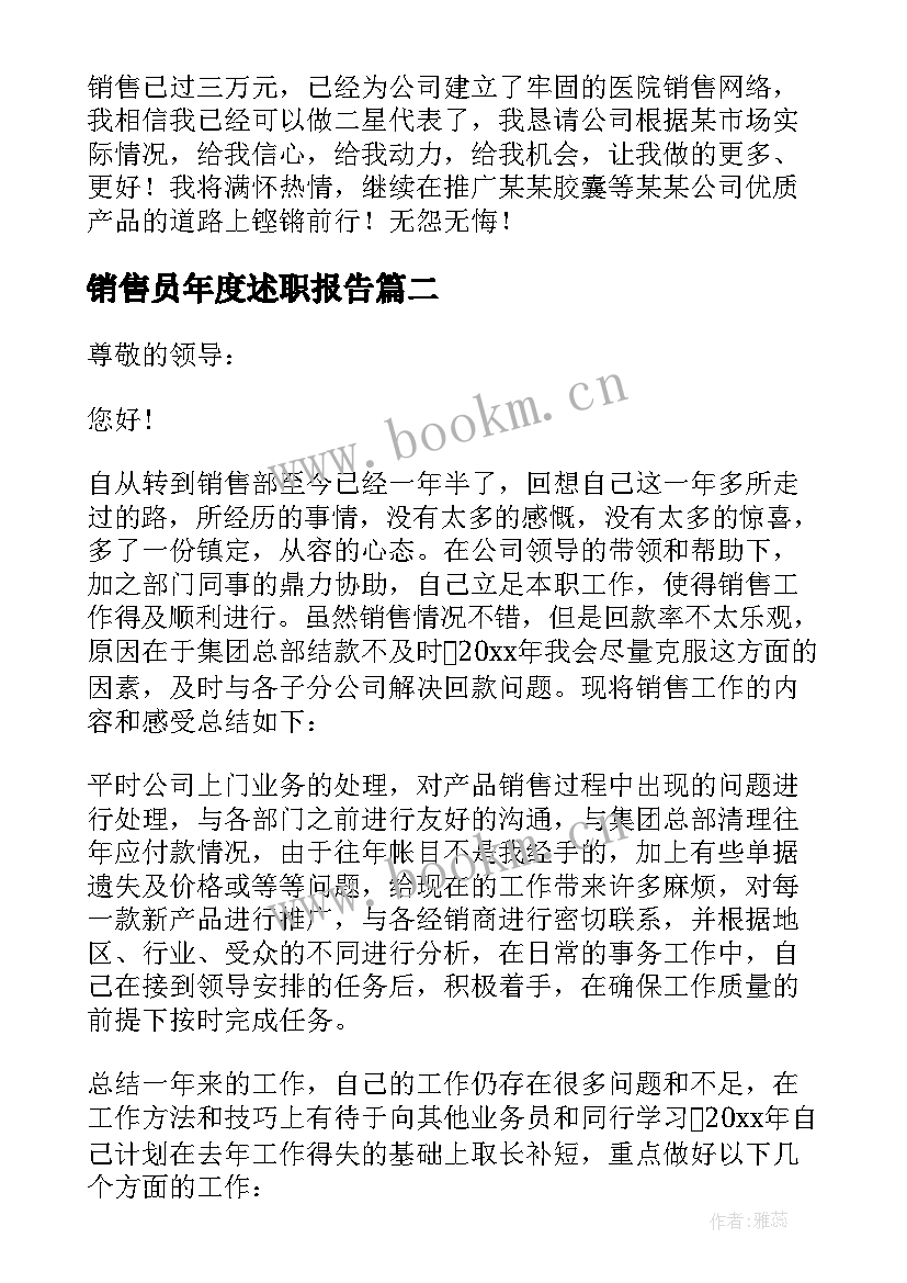 2023年销售员年度述职报告 销售人员述职报告(通用9篇)