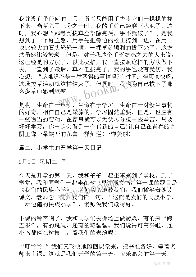 2023年开学第一天英语日记(模板8篇)