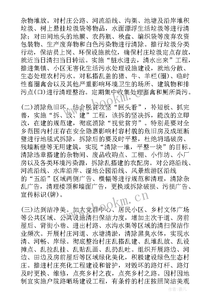 最新农村人居环境整治调研方案 农村人居环境整治工作方案(精选19篇)