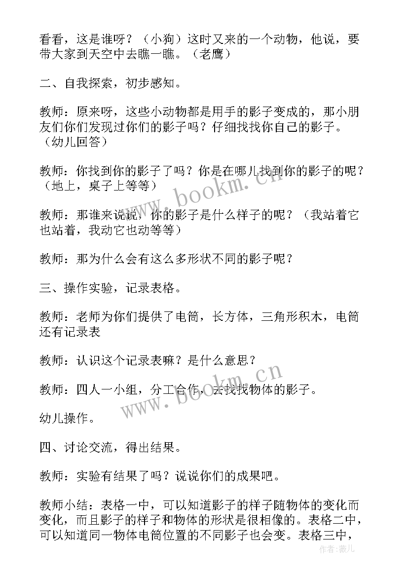 最新大班科学教案会变的影子(模板8篇)