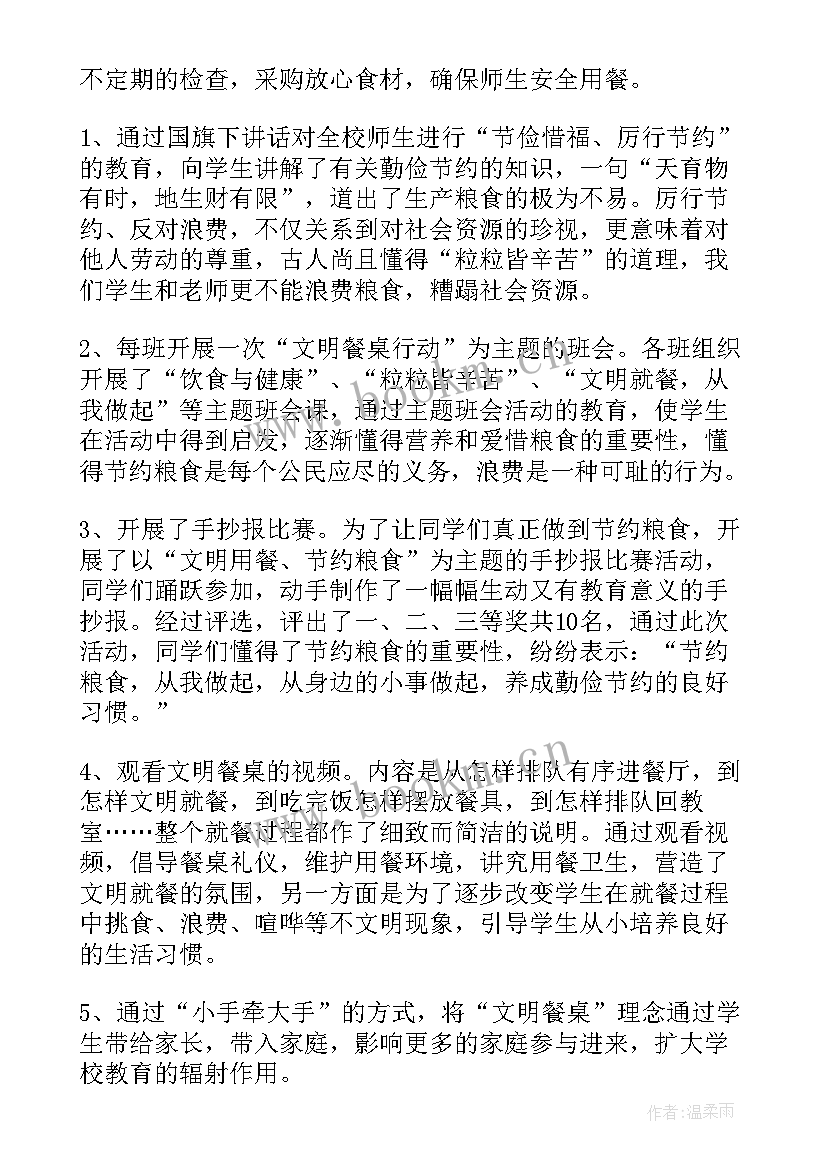 校园文明餐桌活动总结 文明餐桌活动总结(汇总11篇)