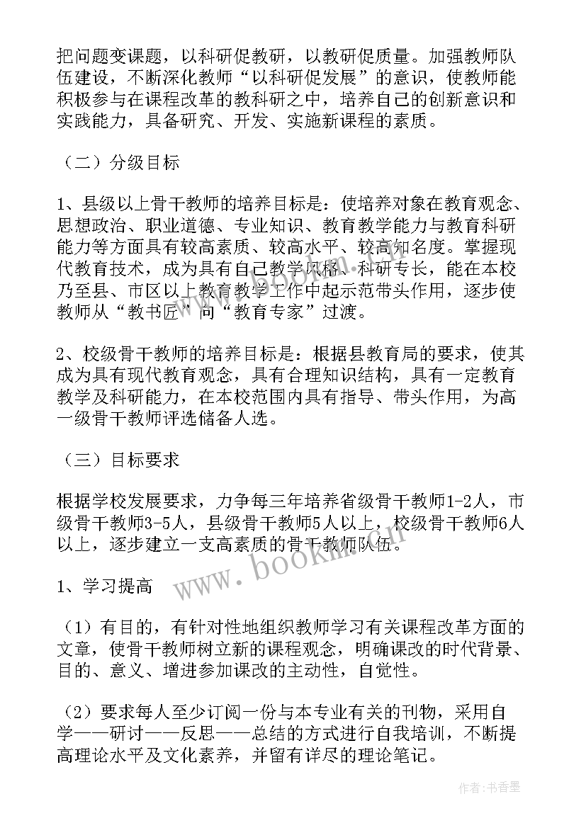 小学骨干教师培训计划方案 小学骨干教师培训计划(精选8篇)