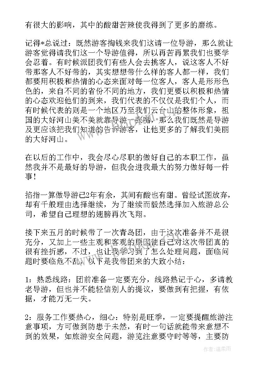 2023年导游个人年终工作总结实用(模板15篇)