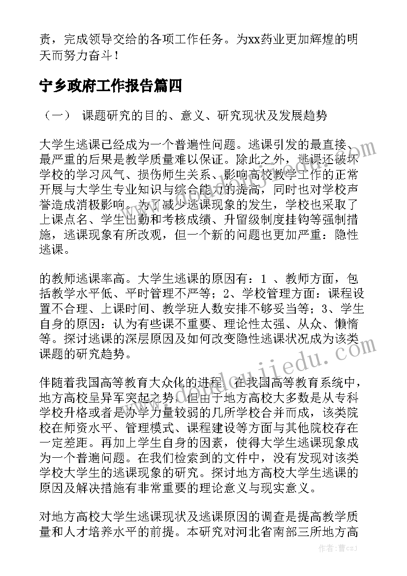 宁乡政府工作报告