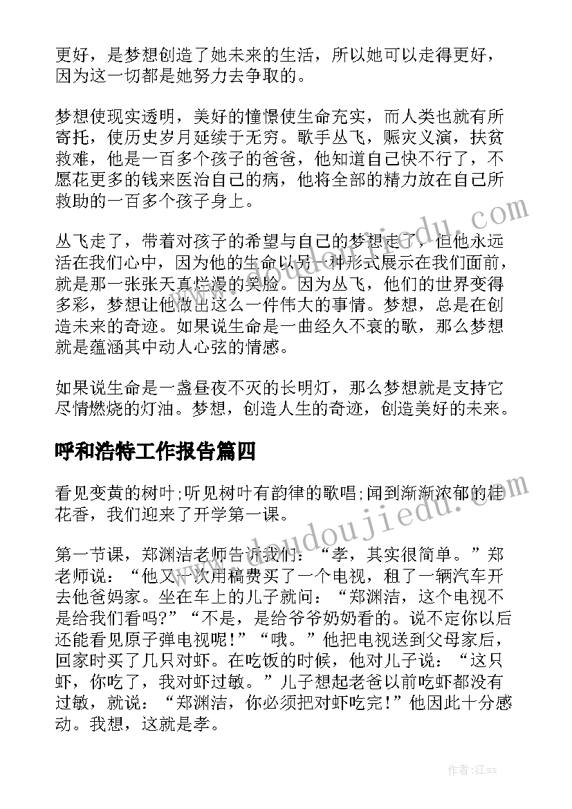 呼和浩特工作报告