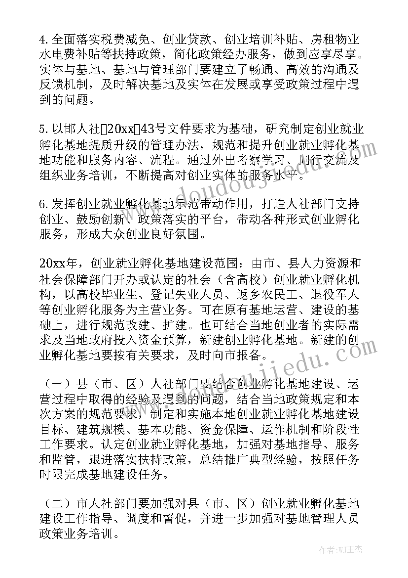 创业孵化基地工作报告