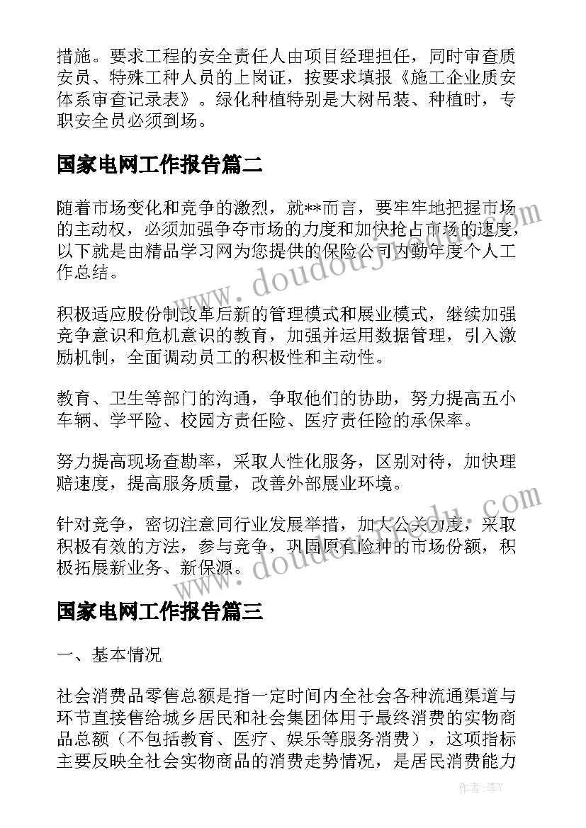 国家电网工作报告