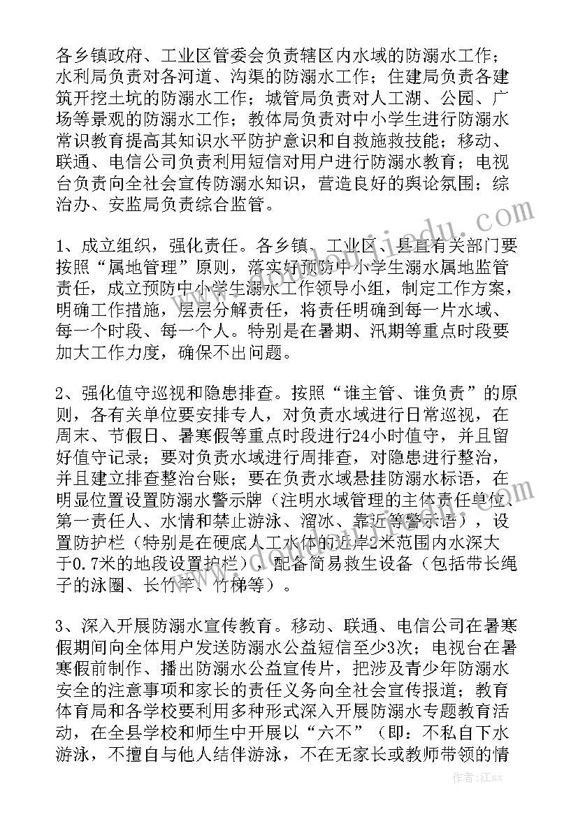 防溺水安全隐患排查报告