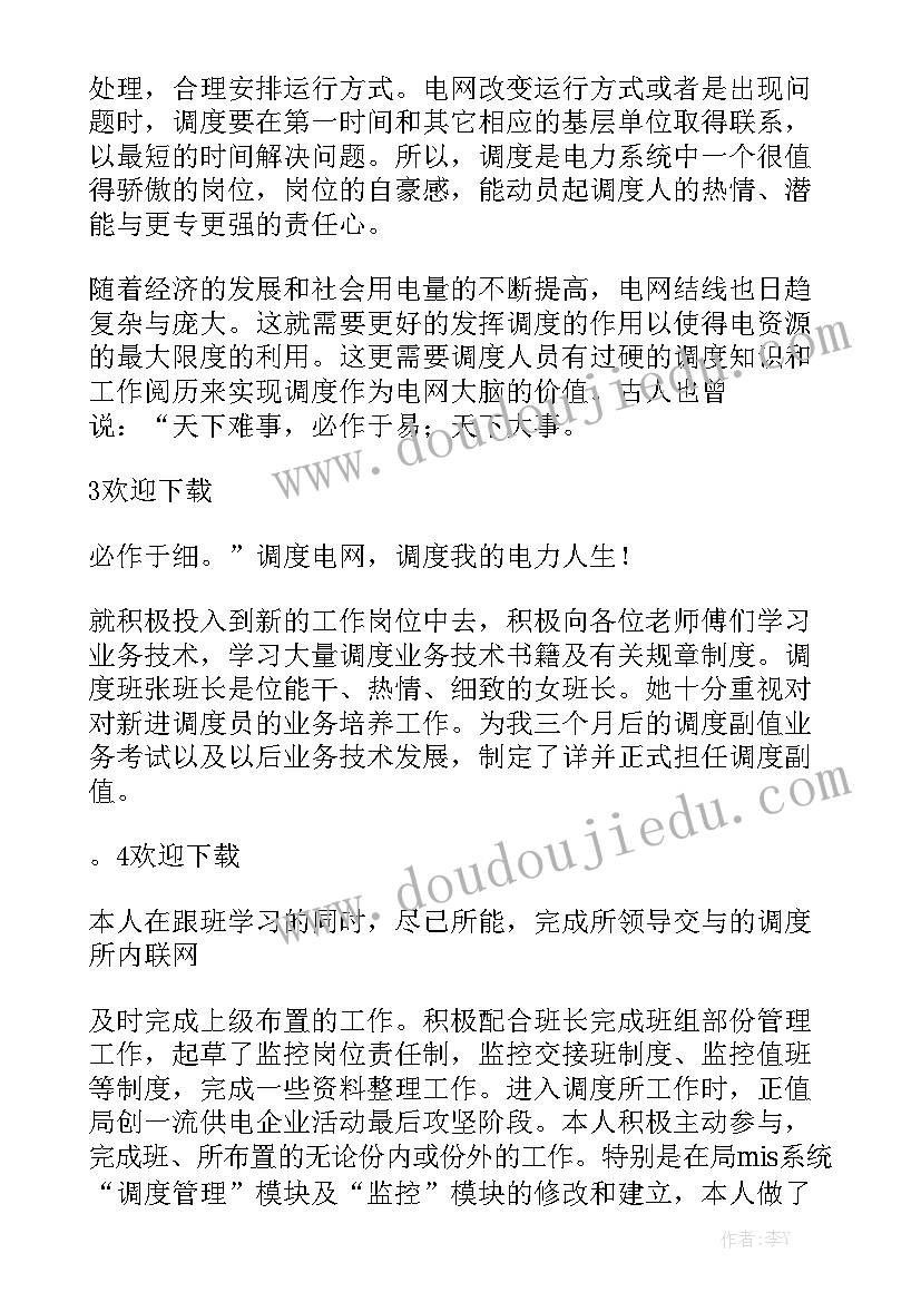 电力调度专业工作报告 电力调度员专业技术总结