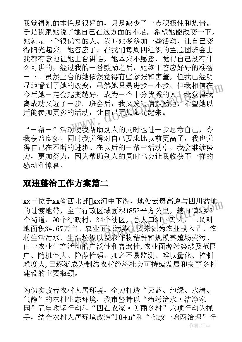 双违整治工作方案