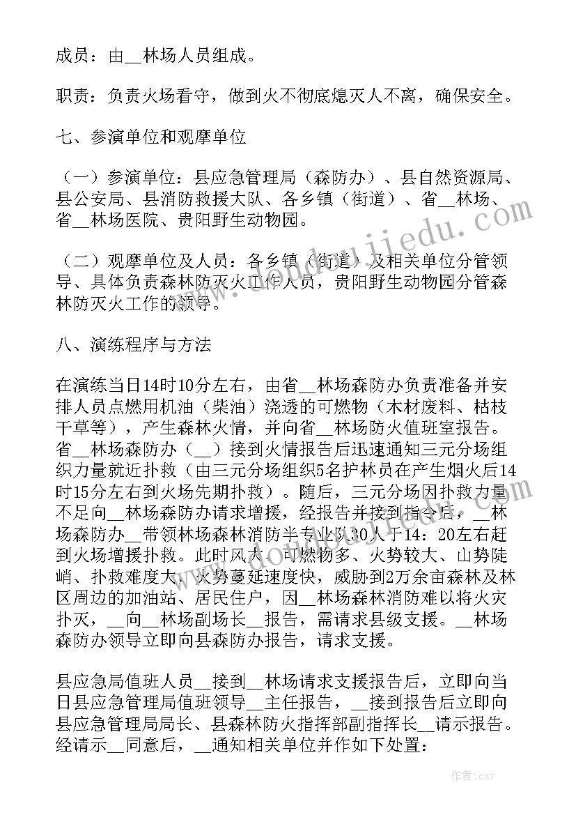 2023年森林防灭火应急演练方案范文精选9篇