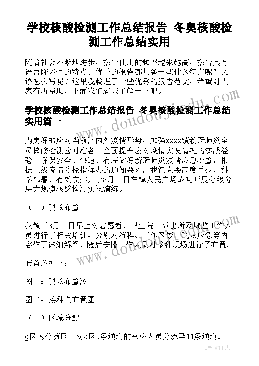 学校核酸检测工作总结报告 冬奥核酸检测工作总结实用