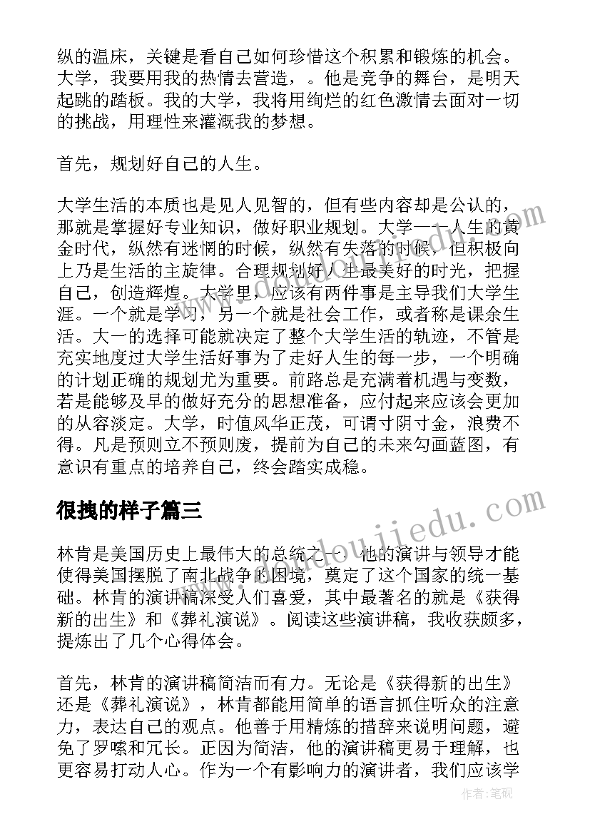 2023年很拽的样子 听演讲稿的心得体会(实用6篇)