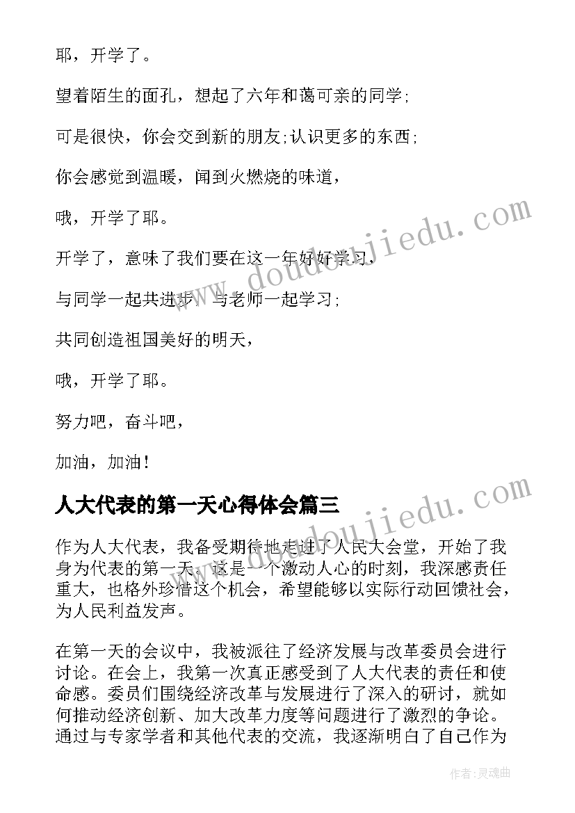 最新人大代表的第一天心得体会(通用5篇)