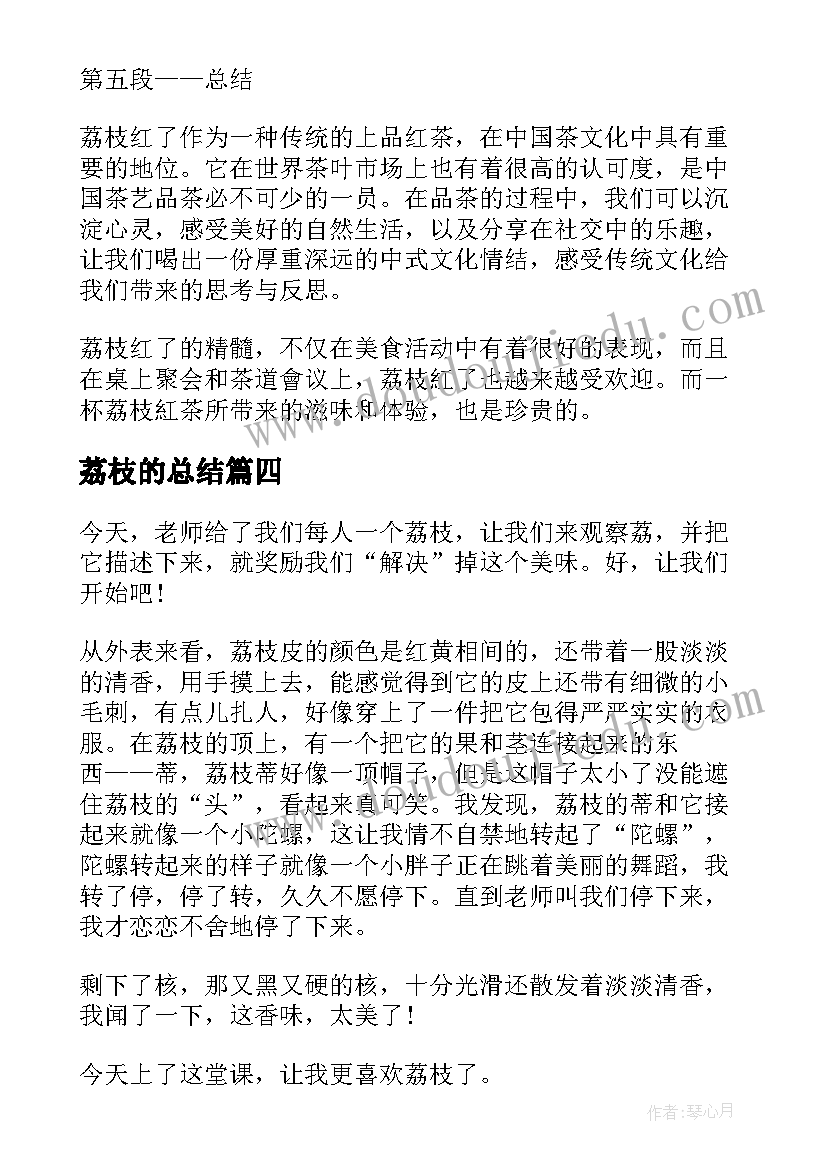 2023年荔枝的总结(大全8篇)