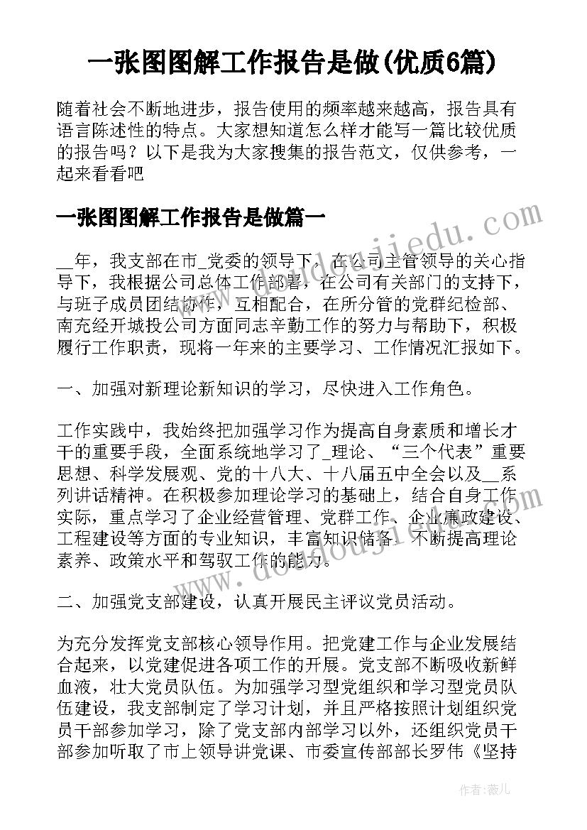 一张图图解工作报告是做(优质6篇)