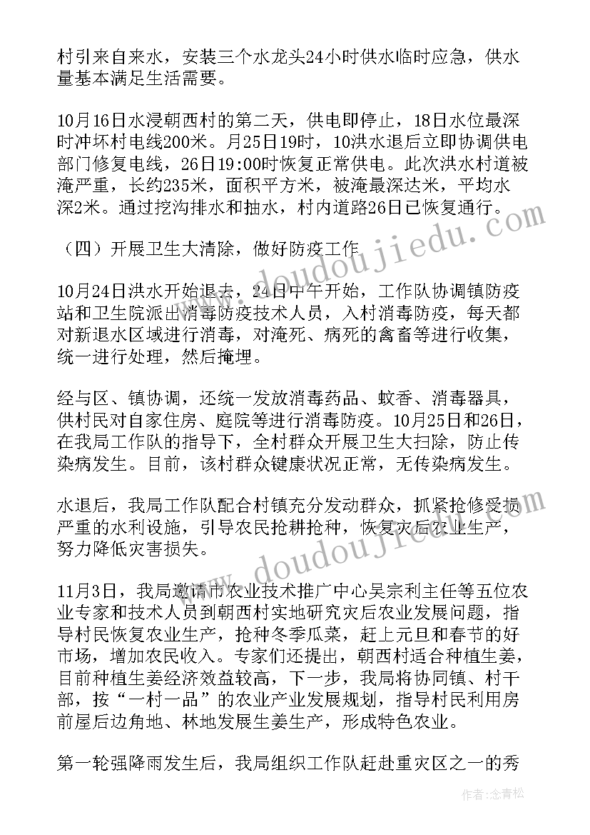 救灾工作报告 抗洪救灾总结(优质9篇)