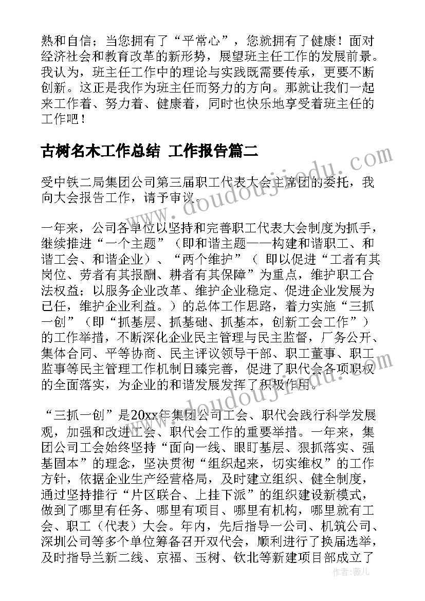 2023年古树名木工作总结(模板9篇)