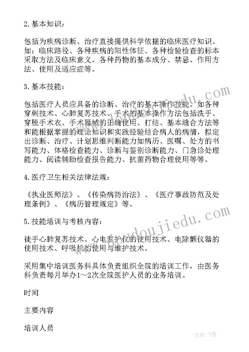 最新人员培训工作计划 人员培训计划(优秀8篇)