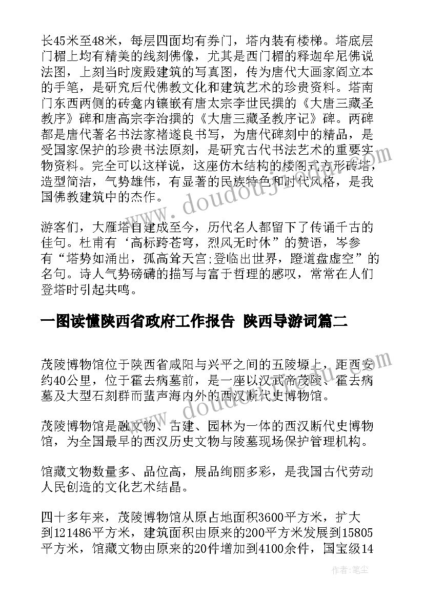 2023年一图读懂陕西省政府工作报告 陕西导游词(模板10篇)