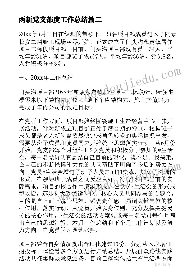 最新两新党支部度工作总结 学校党支部工作总结党支部工作总结(精选7篇)