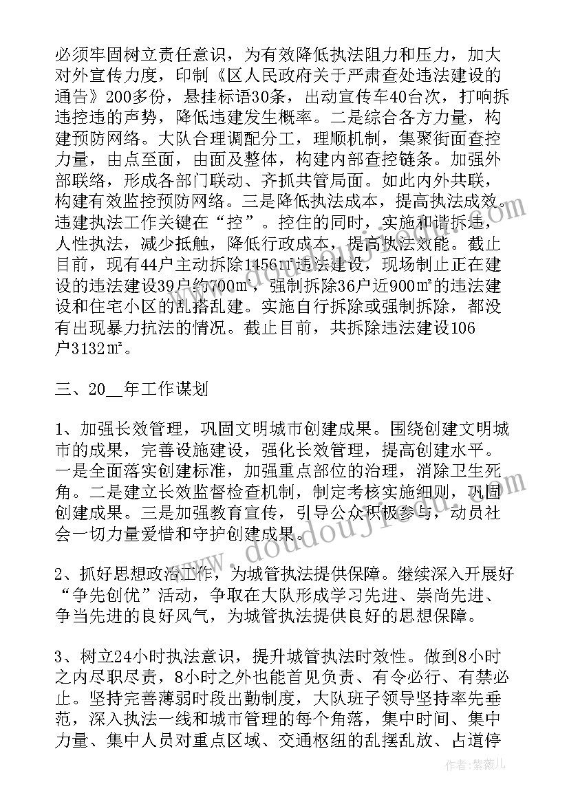 2023年执法大队年度个人工作报告 城管执法局个人年度总结(大全10篇)