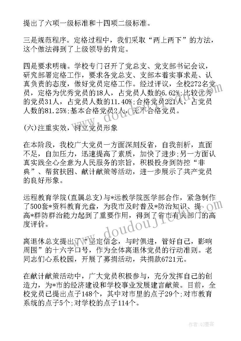 党员评选会议总结(精选6篇)