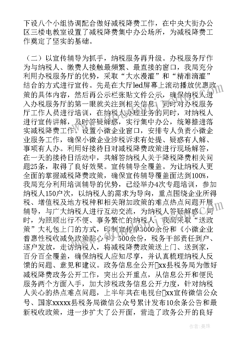 2023年退税减税落实工作报告总结(大全8篇)