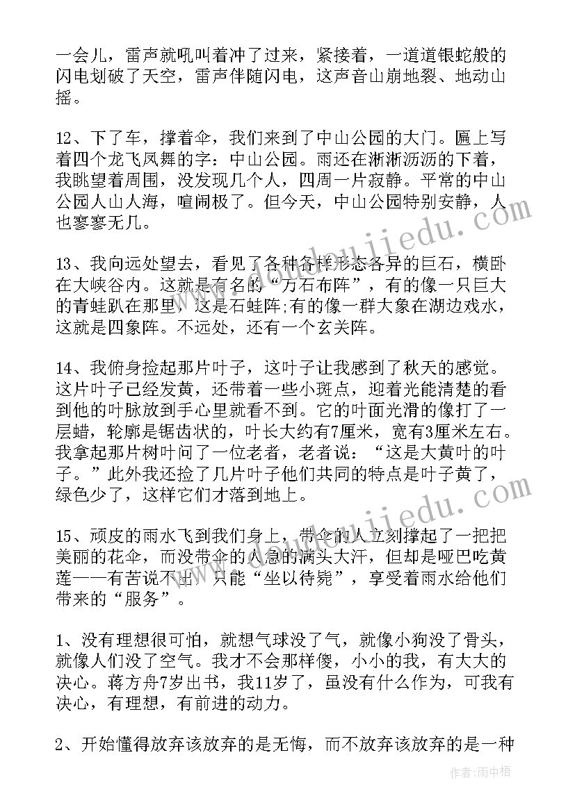 工作报告的好词好句好段摘抄 好词好句好段(模板9篇)