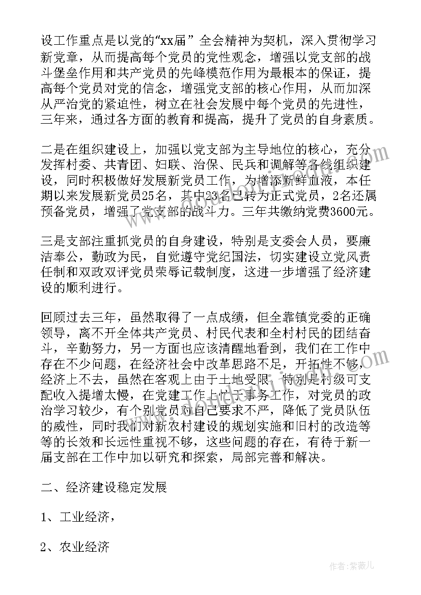 村党总支述工作报告(大全5篇)