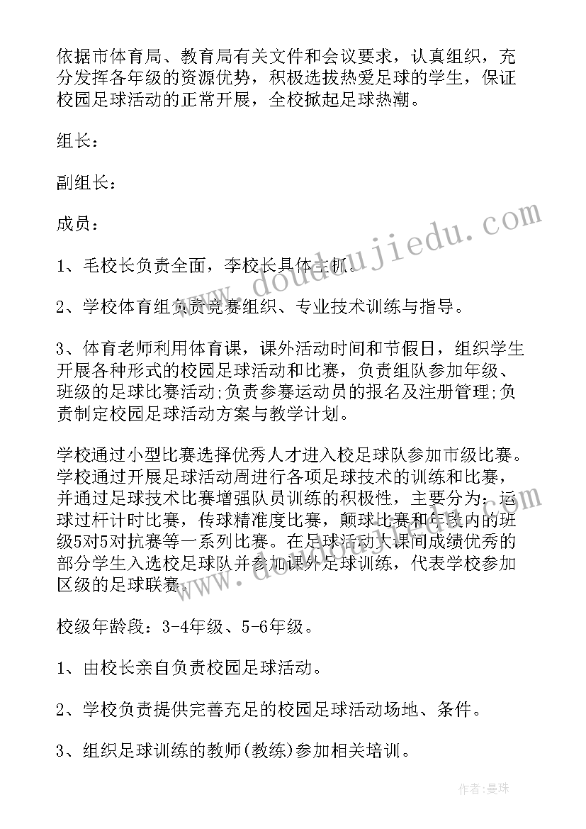 2023年学校足球队工作总结 学校足球队方案(精选6篇)