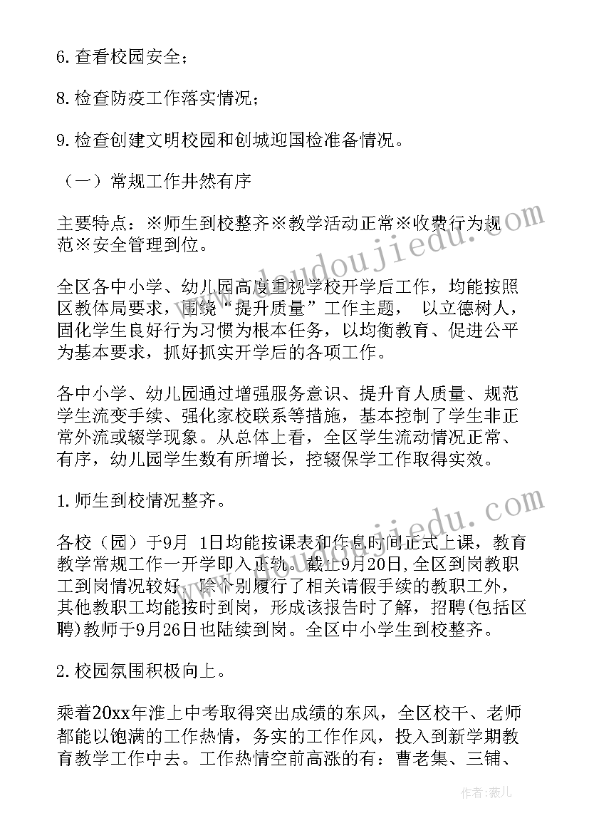 检查室工作报告下载 督导检查工作报告(实用8篇)